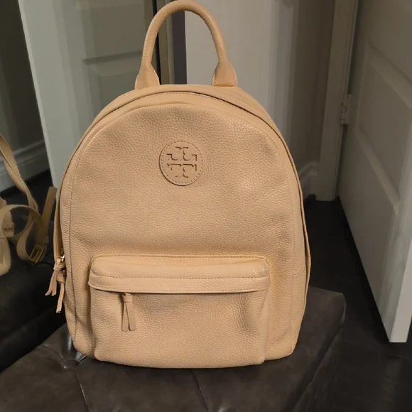 Tory Burch Beige Leather Backpack - Picture 12 of 16